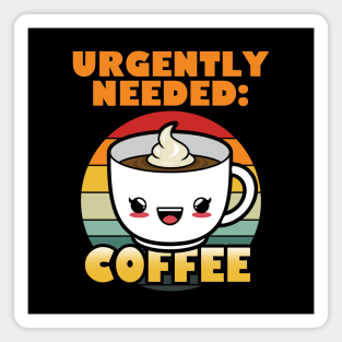 Cute Kawaii Coffee Cup Retro Vintage Gift For Coffee Lovers Magnet